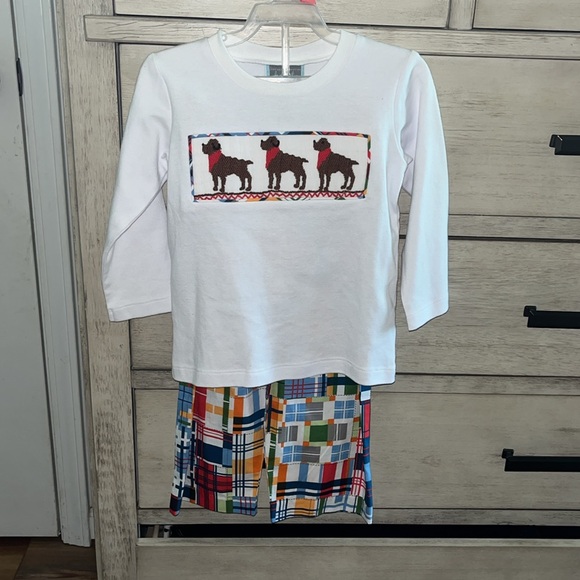 Honesty Smocked Dogs Boys Pant Set 24 Months - Picture 7 of 7